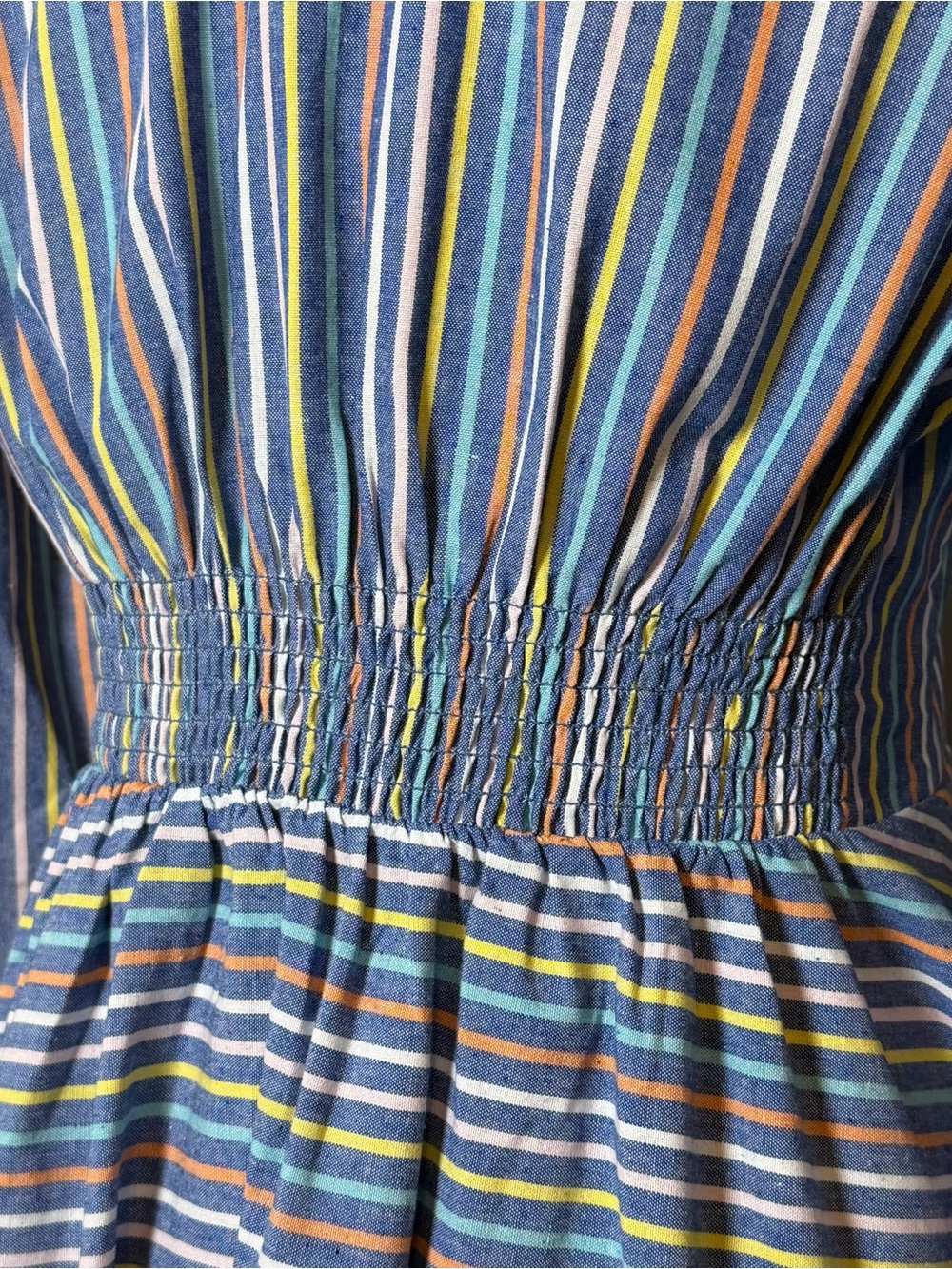 Tuckernuck Provence Stripe Mila Dress Medium NWT Cotton Linen Maxi Pockets - Picture 14 of 16